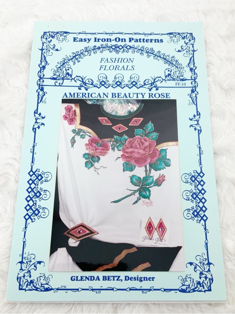 Glenda’s Fashion Patterns 1992 Florals American Beauty Rose Iron On Transfers